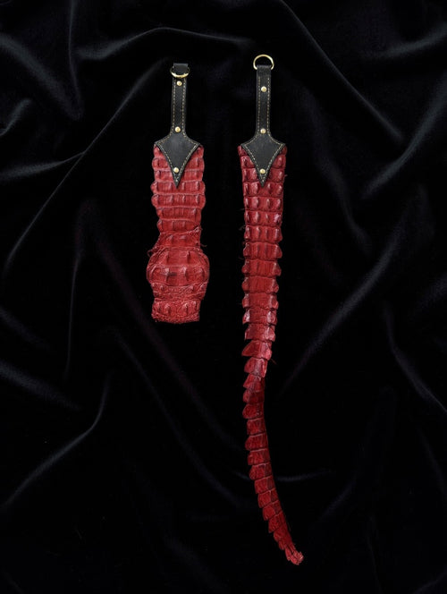 Crocodile Backstrap Paddle/Whip Set