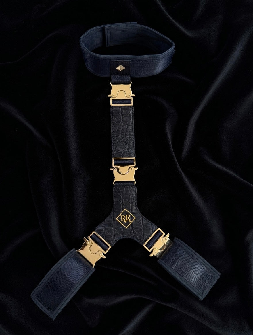 Crocodile Leather Spreader Bar